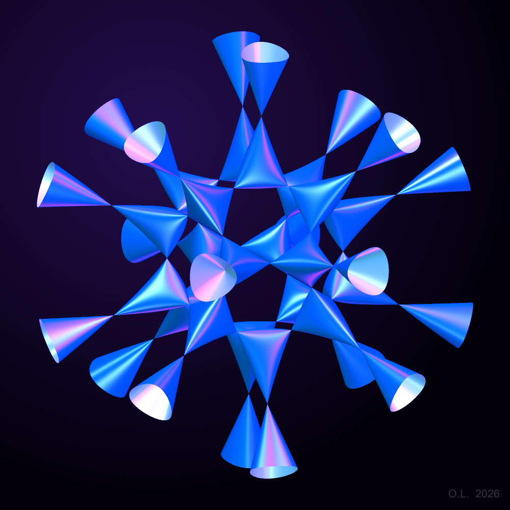 Barth sextic — an algebraic surface with 65 singular points